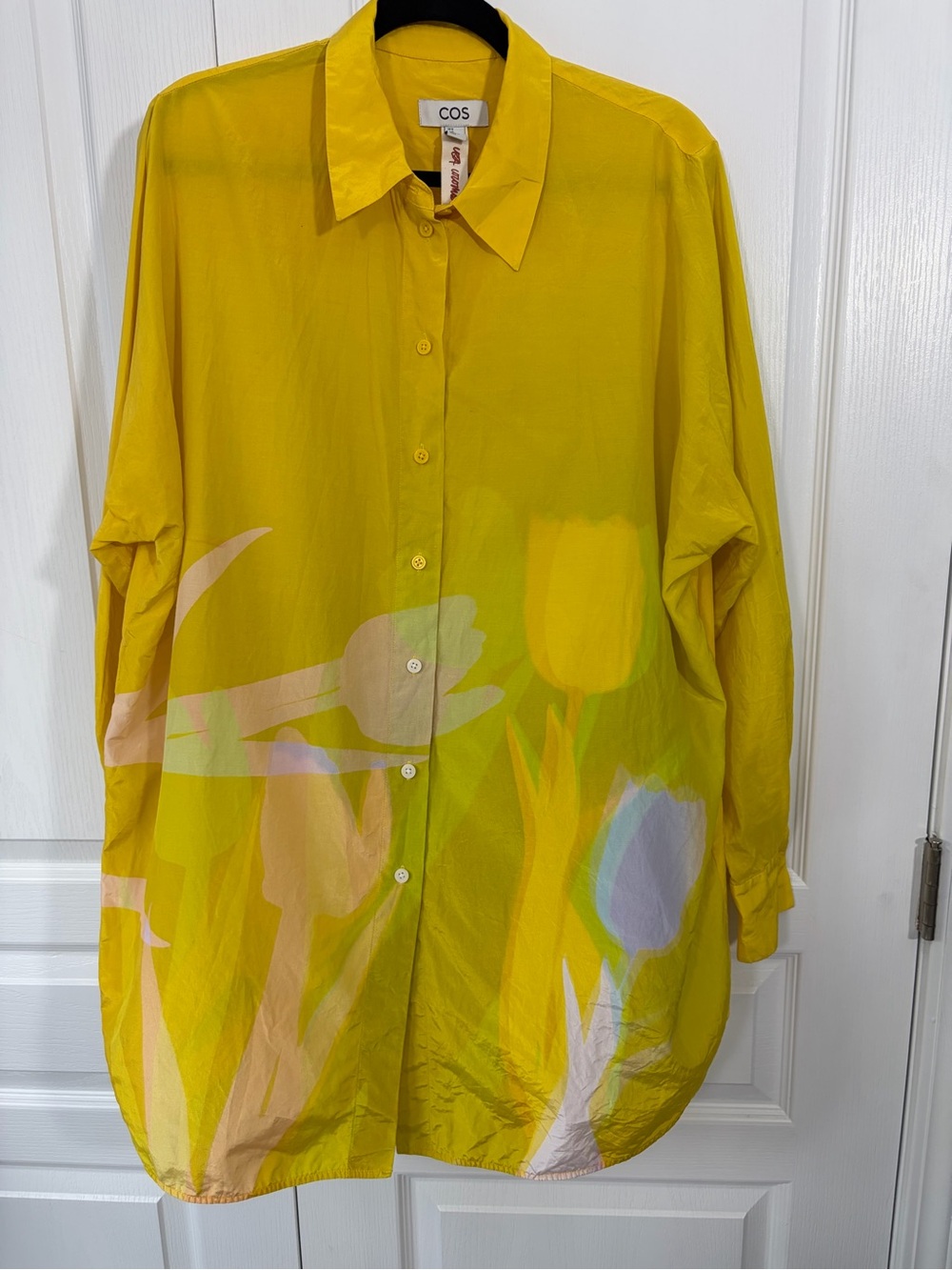 COS x Lea Colombo Oversized Printed Silk Blend Button Down | Size 12
